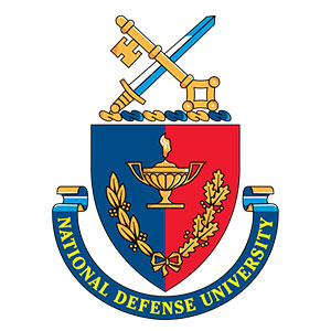 A crest of the national defense university.