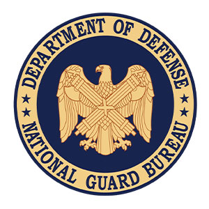 A seal of the department of defense national guard bureau.